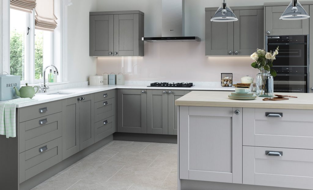 Kendal light and dust grey kitchen