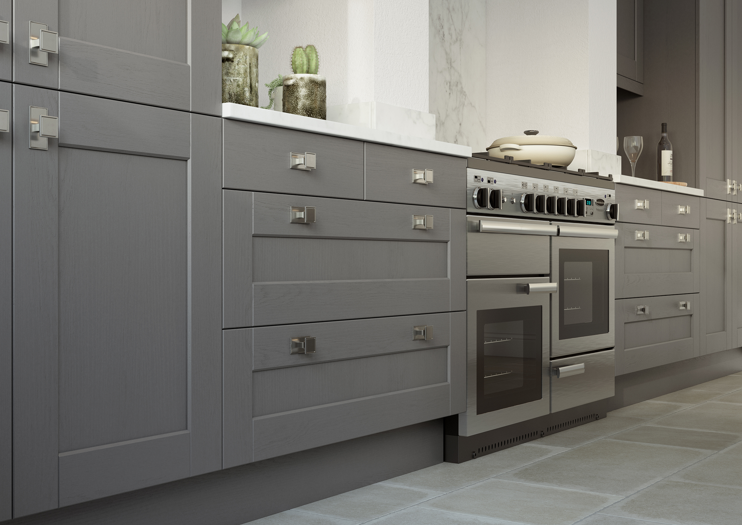 dust grey kitchen cabinets